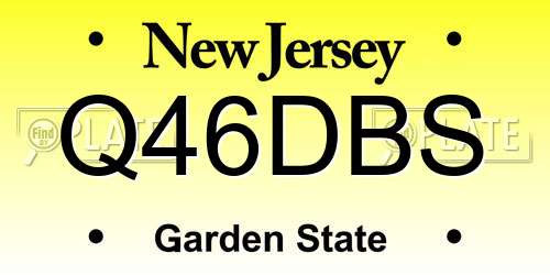 Q46DBS New Jersey License Plate