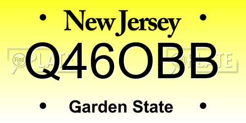 Q46OBB New Jersey License Plate