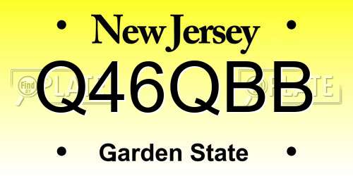 Q46QBB New Jersey License Plate