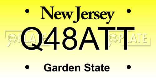 Q48ATT New Jersey License Plate