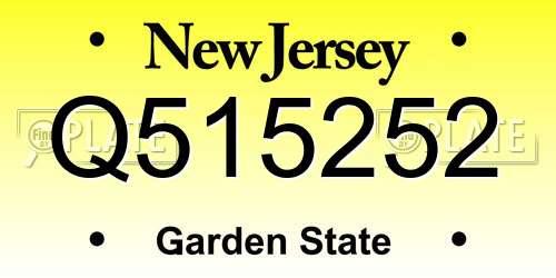 Q515252 New Jersey License Plate