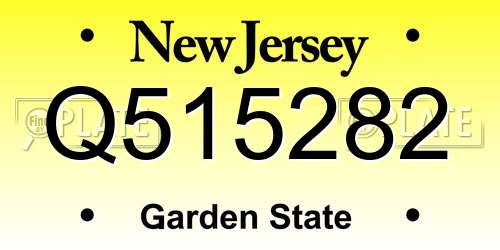 Q515282 New Jersey License Plate