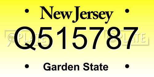 Q515787 New Jersey License Plate