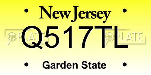 Q517TL New Jersey License Plate