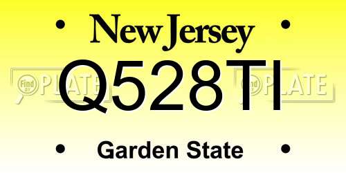 Q528TI New Jersey License Plate