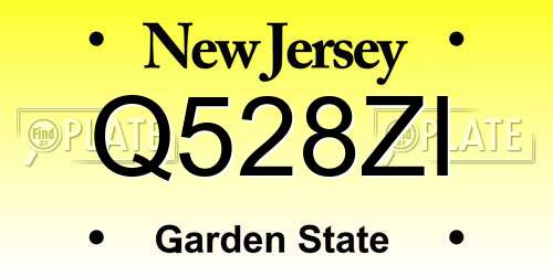 Q528ZI New Jersey License Plate