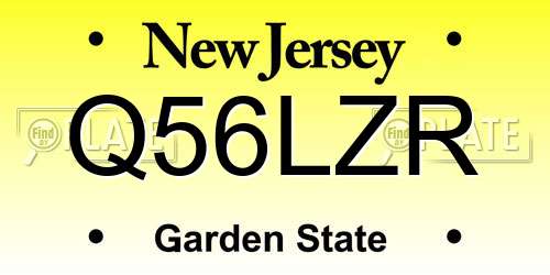 Q56LZR New Jersey License Plate