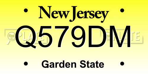 Q579DM New Jersey License Plate