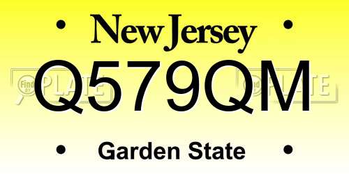 Q579QM New Jersey License Plate