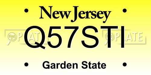 Q57STI New Jersey License Plate
