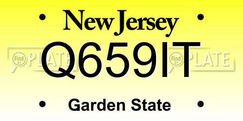Q659IT New Jersey License Plate
