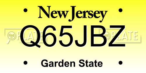 Q65JBZ New Jersey License Plate