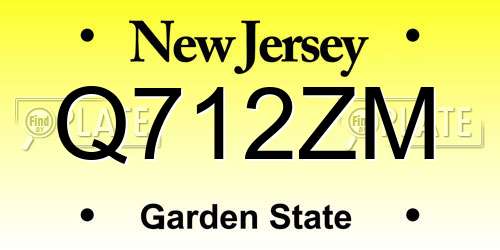 Q712ZM New Jersey License Plate