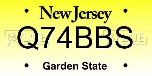 Q74BBS New Jersey License Plate