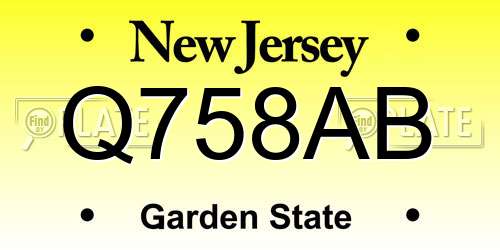 Q758AB New Jersey License Plate
