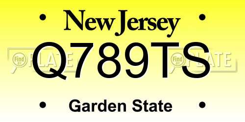 Q789TS New Jersey License Plate