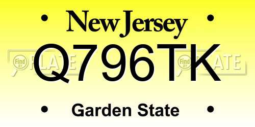 Q796TK New Jersey License Plate