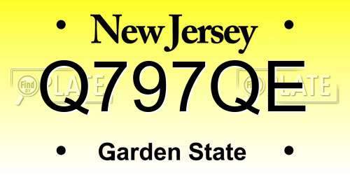 Q797QE New Jersey License Plate