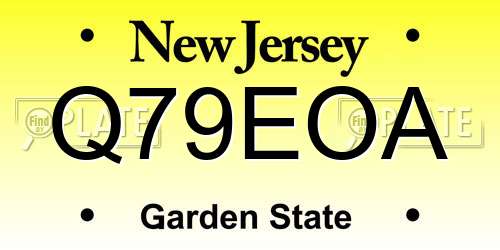 Q79EOA New Jersey License Plate