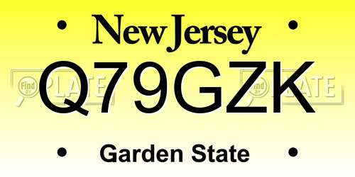 Q79GZK New Jersey License Plate