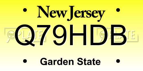 Q79HDB New Jersey License Plate