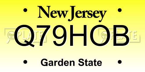 Q79HOB New Jersey License Plate