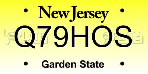 Q79HOS New Jersey License Plate