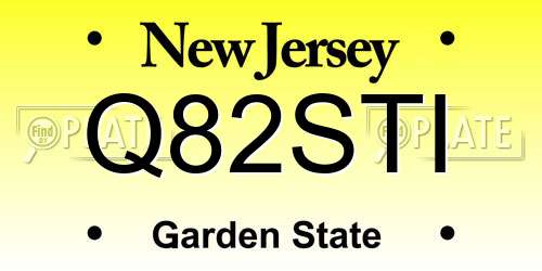Q82STI New Jersey License Plate