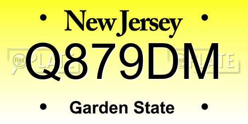Q879DM New Jersey License Plate