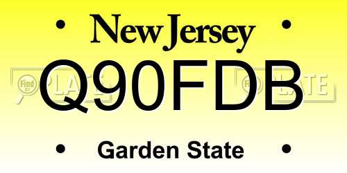 Q90FDB New Jersey License Plate