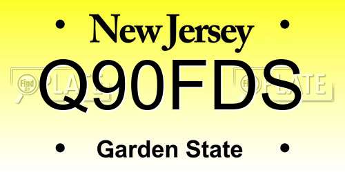 Q90FDS New Jersey License Plate