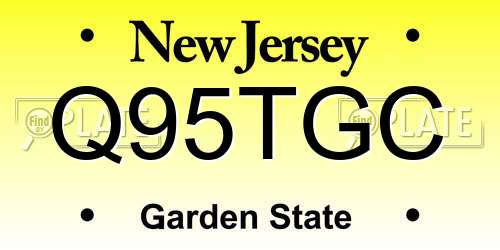 Q95TGC New Jersey License Plate