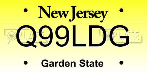 Q99LDG New Jersey License Plate