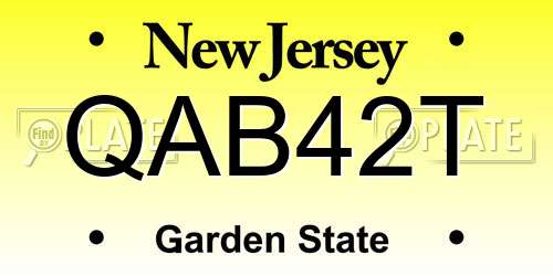 QAB42T New Jersey License Plate
