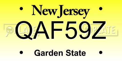 QAF59Z New Jersey License Plate