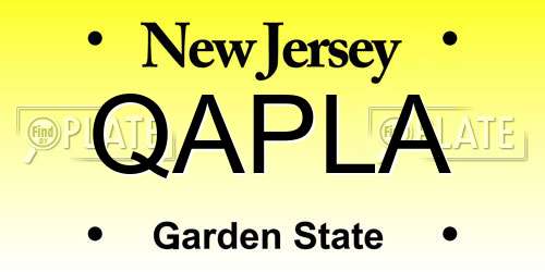 QAPLA New Jersey License Plate