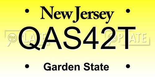 QAS42T New Jersey License Plate