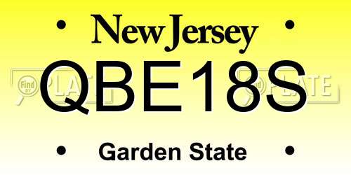QBE18S New Jersey License Plate