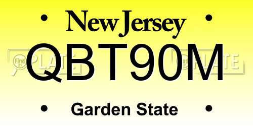 QBT90M New Jersey License Plate