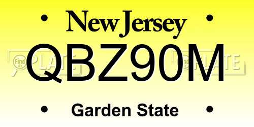 QBZ90M New Jersey License Plate
