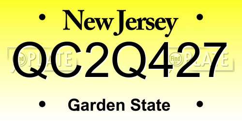 QC2Q427 New Jersey License Plate