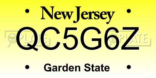 QC5G6Z New Jersey License Plate