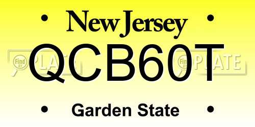 QCB60T New Jersey License Plate