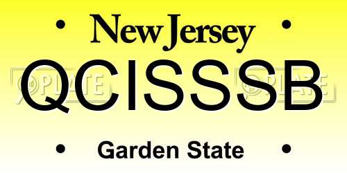 QCISSSB New Jersey License Plate