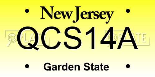 QCS14A New Jersey License Plate