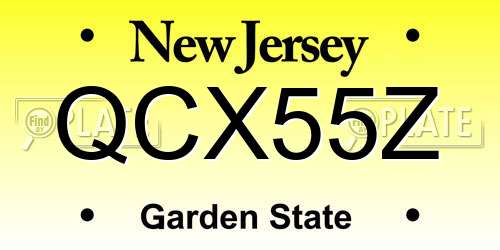 QCX55Z New Jersey License Plate