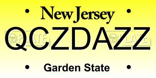 QCZDAZZ New Jersey License Plate