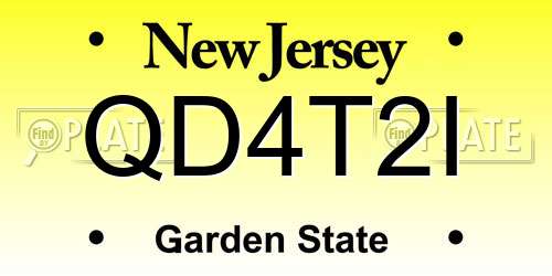 QD4T2I New Jersey License Plate