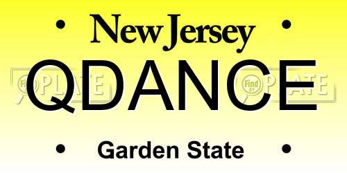 QDANCE New Jersey License Plate