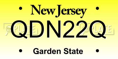QDN22Q New Jersey License Plate